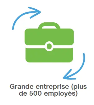 Adhésion de type "Grande entreprise (plus de 500 employés)"