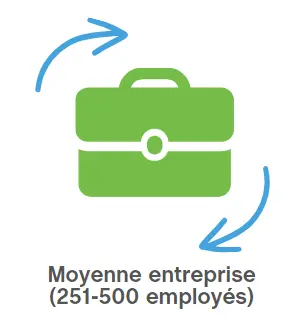 Adhésion de type "Moyenne entreprise (251-500 employés)"